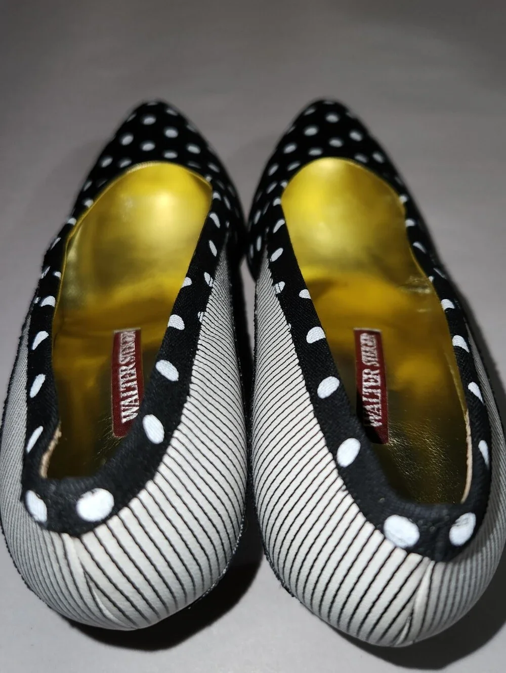 Walter Steiger Polka Dot Striped Heels